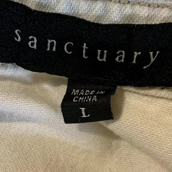 Sanctuary Women's Lace Up Button Front Long Sleeve Collared Shirt Size L - Picture 7 of 12